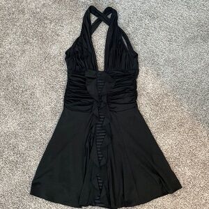 Black Marciano Dress with crisscross back